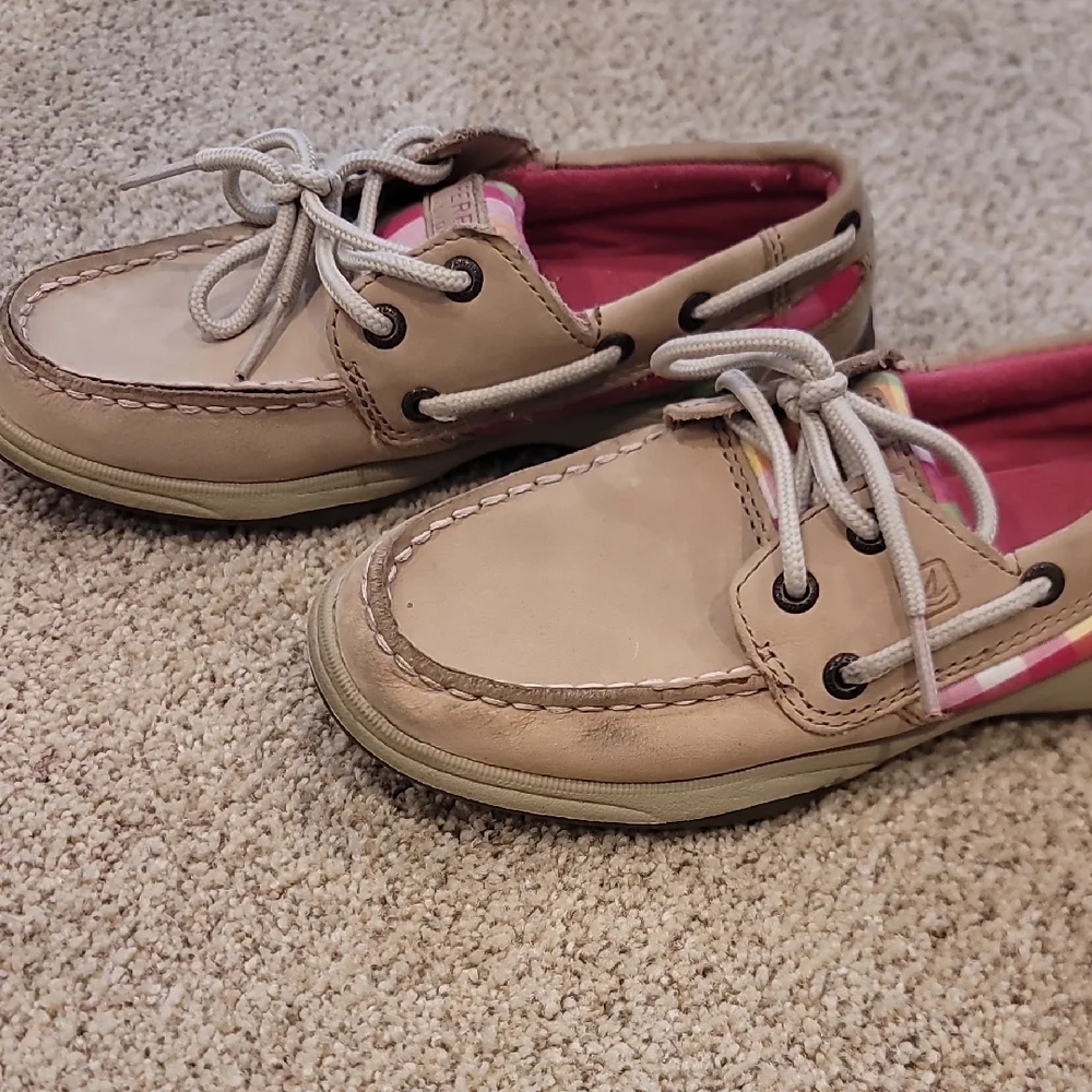 Sperry Kids Tan Boat Shoes